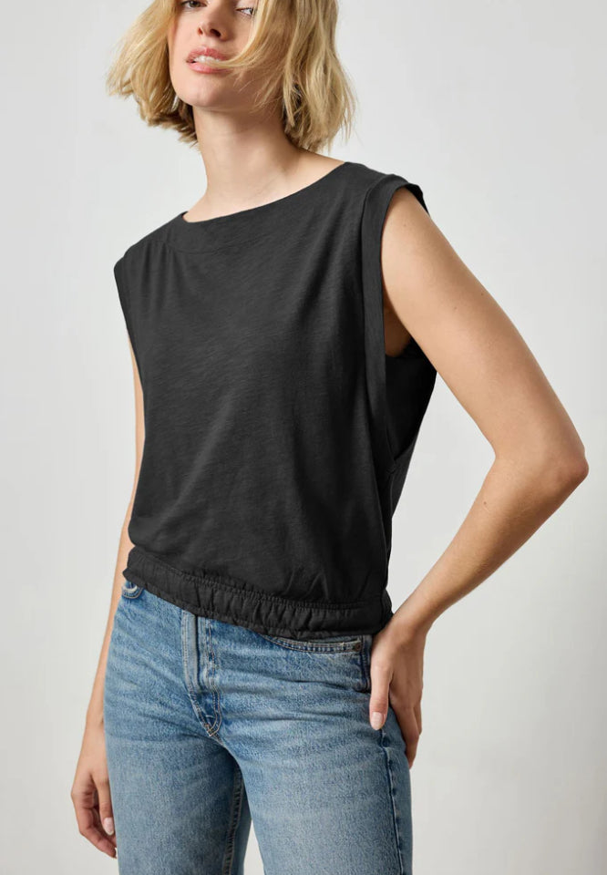 Lilla P Elastic Hem Boatneck Top