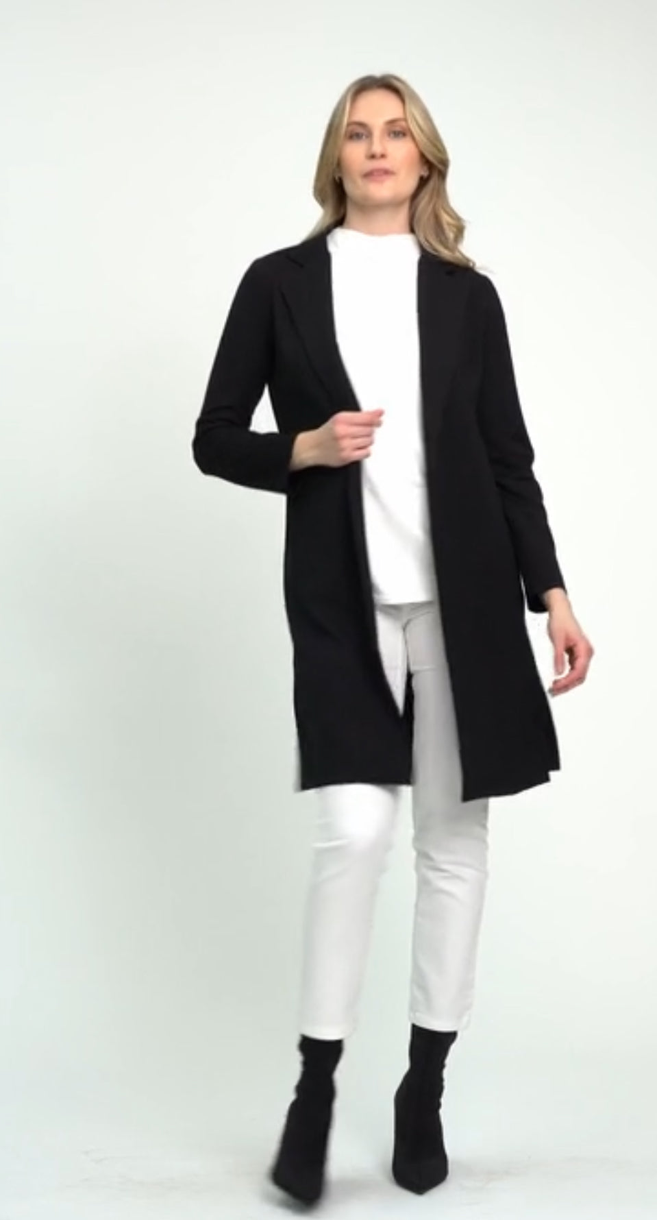 Up! Black light, Ponte lined long jacket