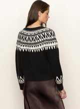 Sanctuary Fairisle Crewneck Cardi Ink Multi