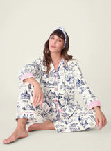 Pj Salvage White Cloud Bon Voyage 3-Piece Flannel PJ Set