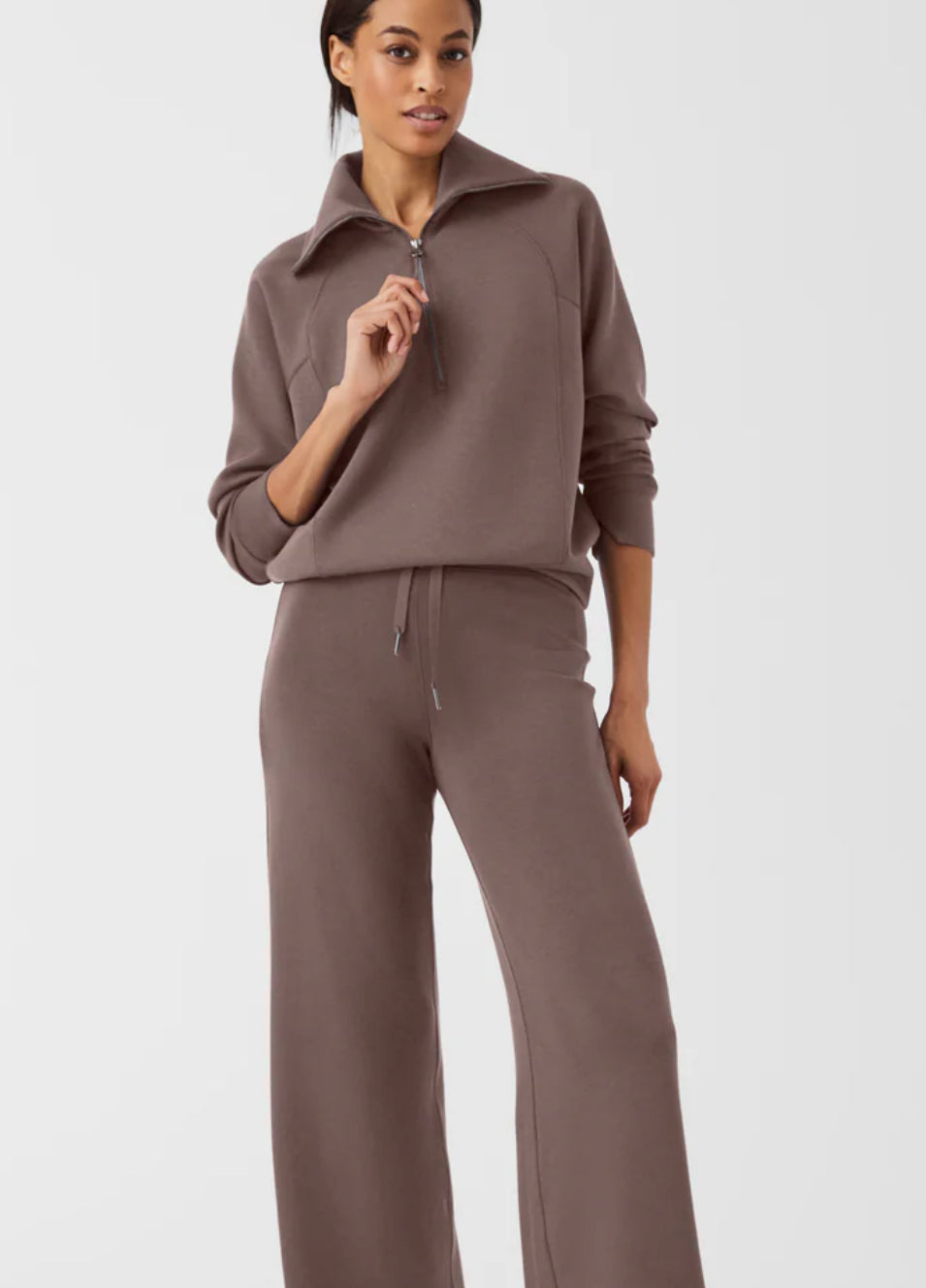 Spanx AIR ESSENTIAL Smoke Half Zip Top