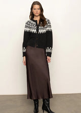 Sanctuary Fairisle Crewneck Cardi Ink Multi