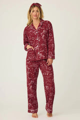 Pj Salvage Hold Your Horses Western Print 3-Piece Flannel PJ Set