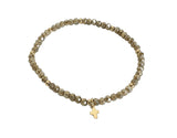 Erin Gray LUXE CROSS BRACELET IN CHAMPAGNE
