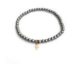 Erin GrayLUXE CROSS BRACELET IN LIGHT GRAY