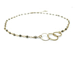 Erin Gray 3 HOOPS ON PYRITE SHORT NECKLACE