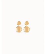 Uno 18K gold-plated hinged earrings