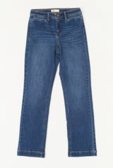 Oat Mid Rise Straight Leg with Welt Pocket