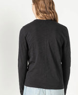 Lilla P Back Seam Long Sleeve V-Neck