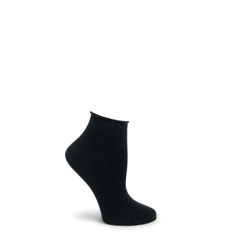 Ozone Pima Cotton Roll Top Ankle Zone Sock