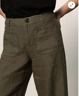 Sanctuary, the linen Marine wide leg, Kalamata