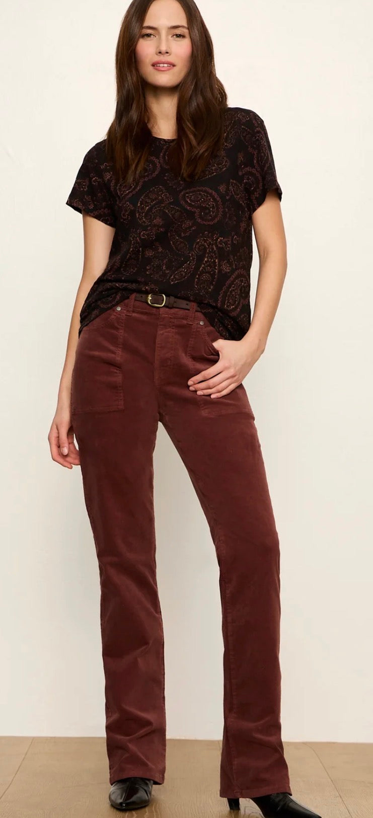 Sanctuary the Perfect Tee Cocoa Paisley