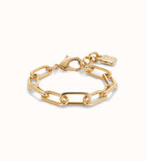 Uno de 50 paper clip link bracelet gold