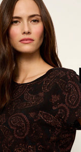 Sanctuary the Perfect Tee Cocoa Paisley