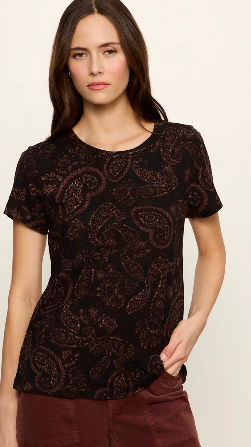 Sanctuary the Perfect Tee Cocoa Paisley