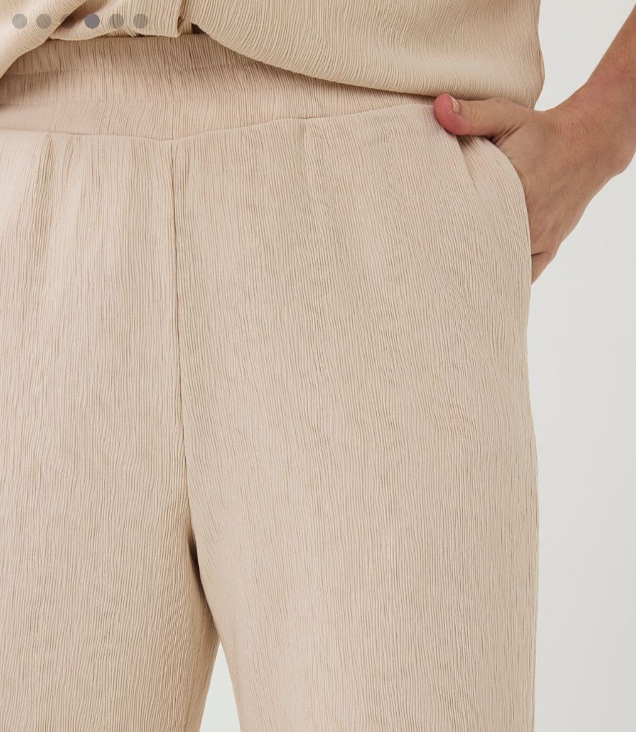 Esqualo  trousers wide elastic Crinkle