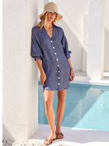 Fifteen Twenty Lantern Sleeve Shirtdress