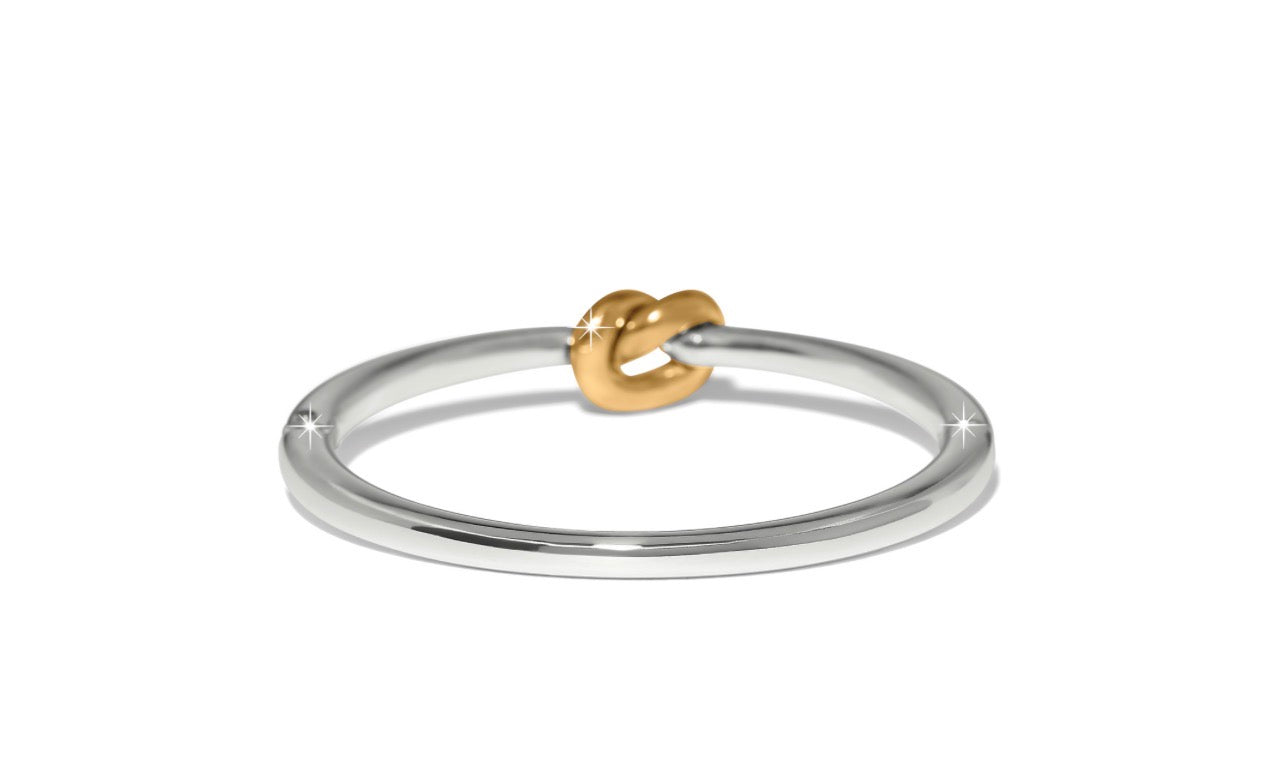 Brighton Interlock Single Knot 2 Tone Hinged bracelet