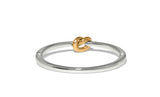 Brighton Interlock Single Knot 2 Tone Hinged bracelet