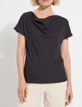 Lysse Ensley Cowl Neck Top black