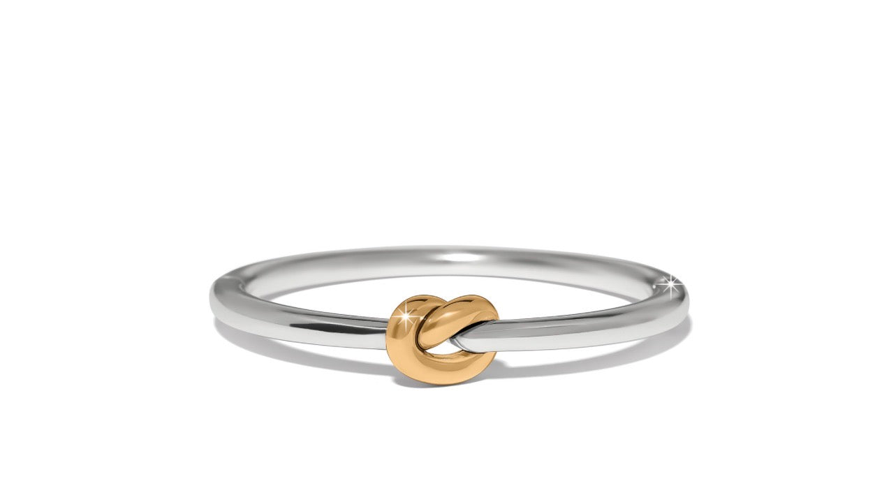 Brighton Interlock Single Knot 2 Tone Hinged bracelet