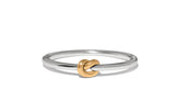 Brighton Interlock Single Knot 2 Tone Hinged bracelet