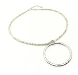 Erin Gray THE HEISHI "BIG SILVER" NECKLACE IN WINTER WHITE