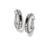 Brighton Pretty Tough Gem Black Hoop Earrings JA998E