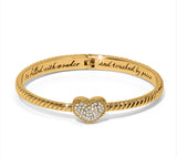 Brighton Celestia Heart Gold hinged bracelet
