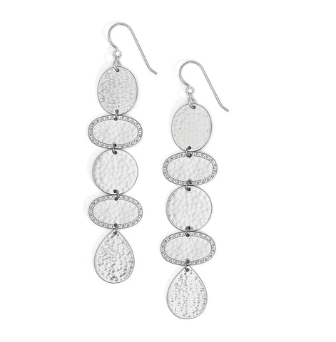 Brighton Palm canyon long silver earrings