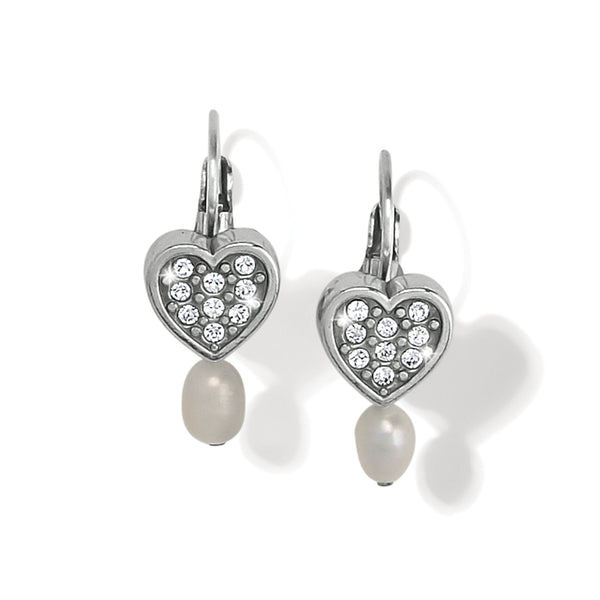 Brighton Meridian Zenith Heart Pearl Leverback Earrings JA9271