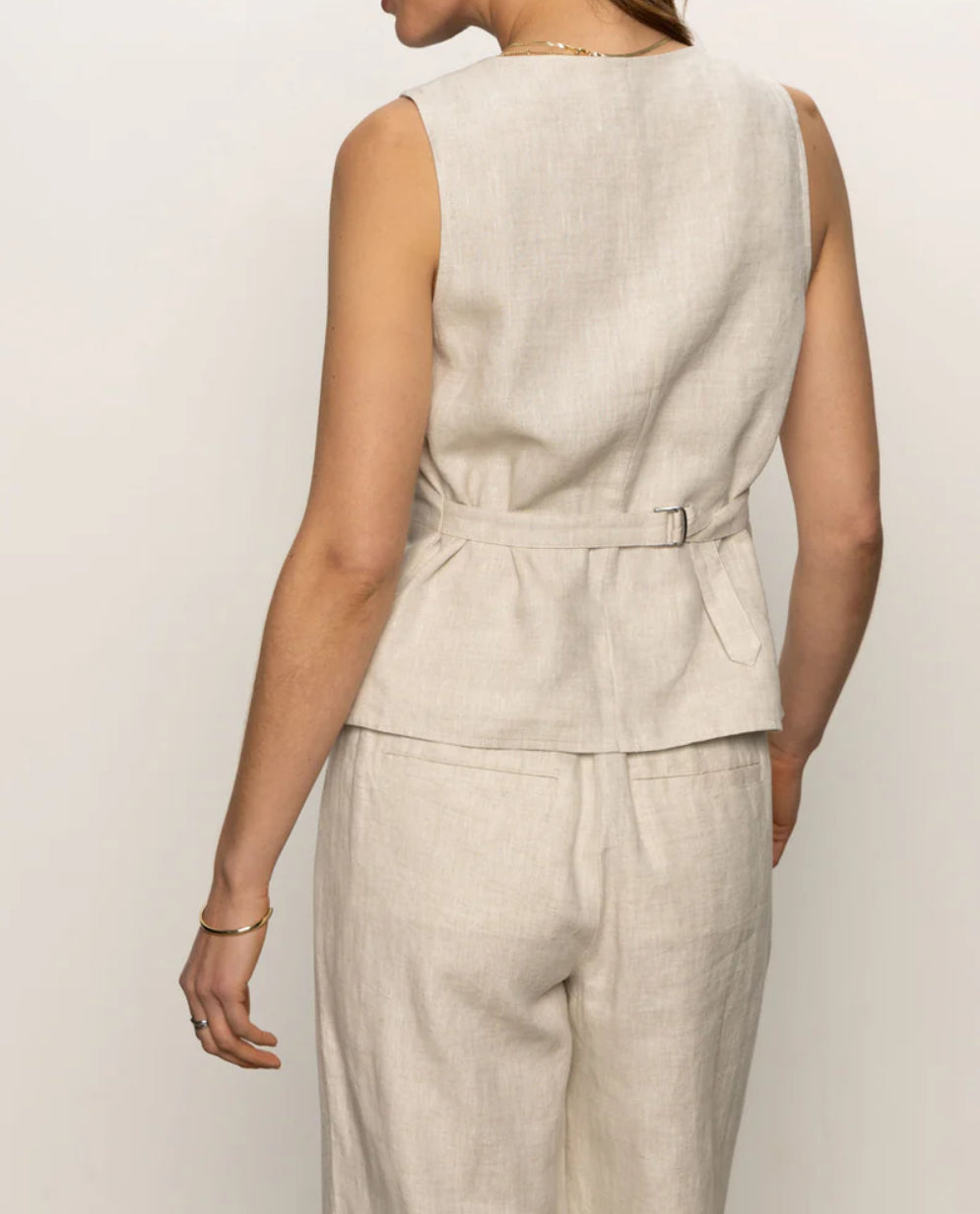 Sanctuary Outsmart Square Neck  Vest Flax