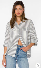 Velvet Heart TALMA INDIGO Stripe Shirt