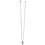 Brighton Meridian Two Tone Mini Cross Necklace JM7290