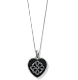 Brighton Interlok noir reversible heart necklace jm7419