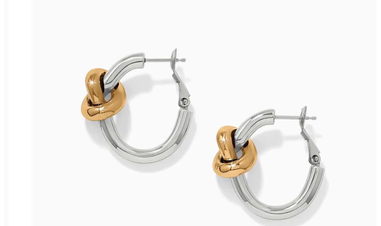 Brighton Interlok Single Knot 2Tone Hoop