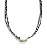 Erin Gray silver barrel necklace