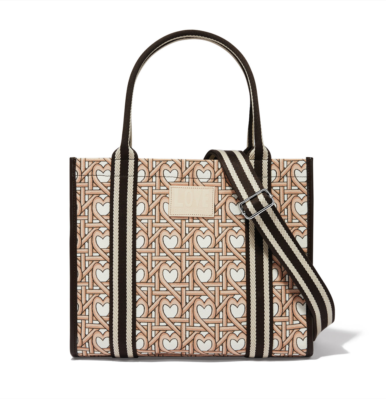 Brighton Woven Hearts Canvas Carryall
