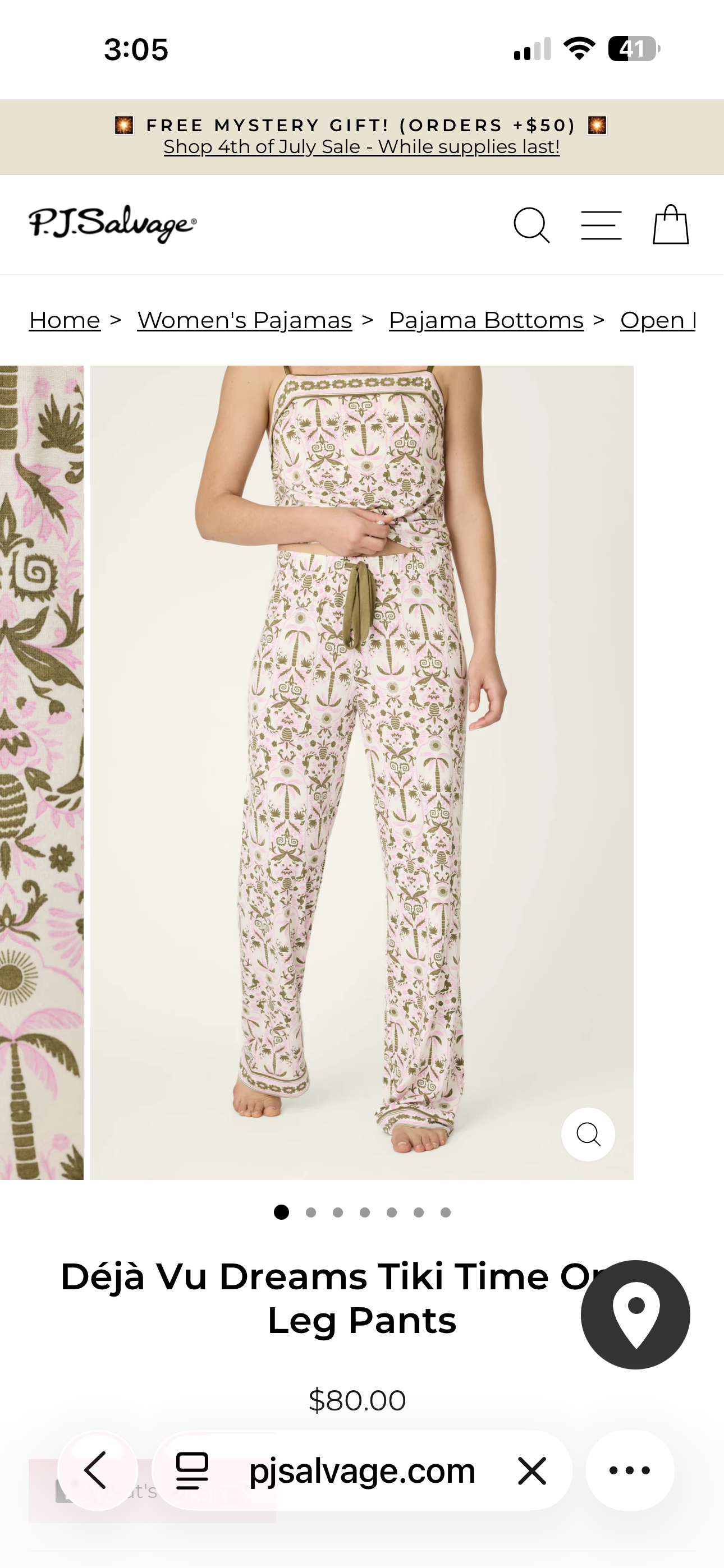 PJ Salvage DeJu Vue pajama Set