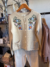 Oat NY Cardigan W/Floral Embroidery