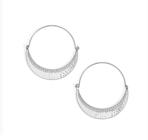 Brighton Palm canyon large silver hoop