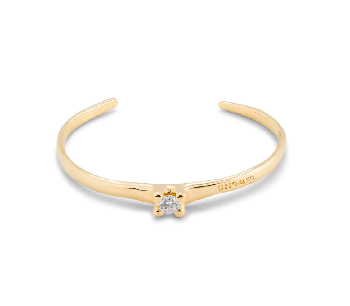 Uno De 50 Gold Cuff Bracelet