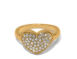 Brighton Illumina Celeste Heart Gold Ring