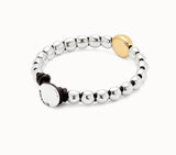 Uno De 50 Leather bracelet with a large bead