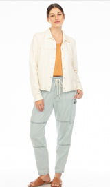 Hello Nite Mick Raw Edge Snap Jacket