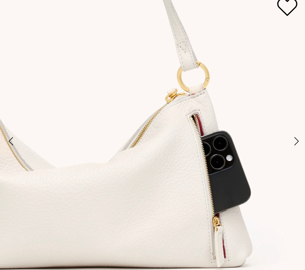 Hammitt Kyle Med -Calla Lilly White brushed Gold
