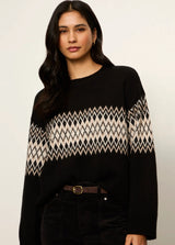 Sanctuary Argyle Pullover Black