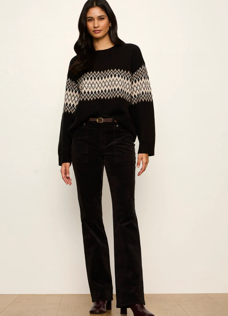 Sanctuary Argyle Pullover Black