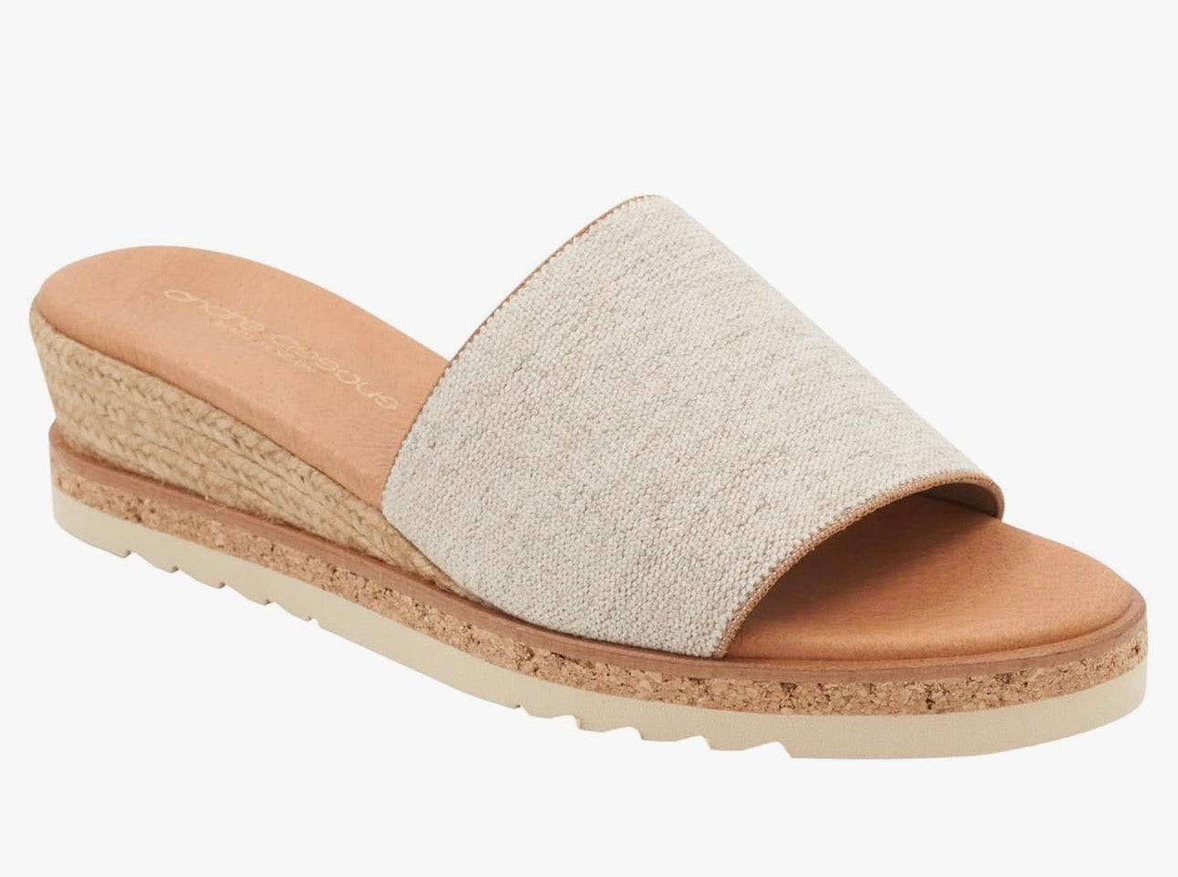 Andre Assous NESSIE Jute Espadrille Wedge beige linen