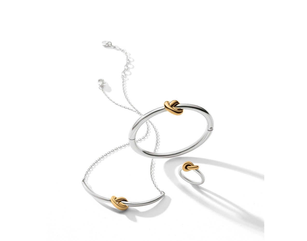 Brighton Interlok Single Knot 2Tone Necklace